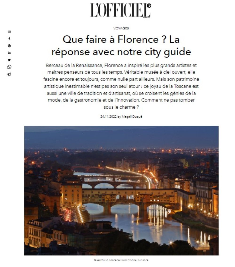 Cosa fare a Firenze? La nostra guida cittadina è la risposta - L’Officiel Homme - francese - Bruxelles